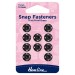 Hemline Snap Fasteners Sew-on Black 11mm Pack of of 10