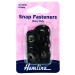 Hemline Snap Fasteners Sew-on Plastic 21.5mm Black Pack of 4