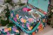 HobbyGift Sewing Box Medium Floral Garden,Teal