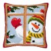 Vervaco Cross Stitch Cushion Kit - Snowman