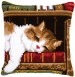 Vervaco Cross Stitch Cushion Kit - Cat Sleeping