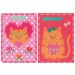 Vervaco Embroidery Kit Cards - Cat with Hearts - Set of 2