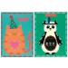 Vervaco Embroidery Kit Cards - Cat and Panda - Set of 2