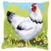 Vervaco Cross Stitch Cushion Kit - White Chicken
