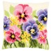 Vervaco Cross Stitch  Cushion Kit - Violets