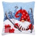 Vervaco Cross Stitch Cushion Kit - Christmas Gnome Skiing