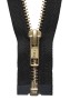 YKK Brass Metal Open End Zip 66cm Black